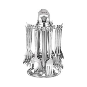 24 Pieces Lily Cutlery Set Stainless Steel with Stand