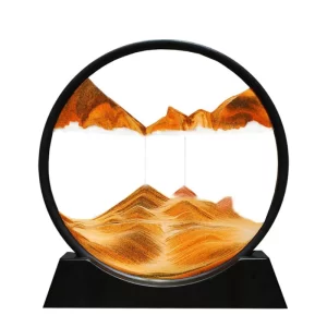 Moving Sand Art Picture | Round Glass Dynamic Sandscape Painting