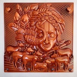 Gift frame radha krishna god