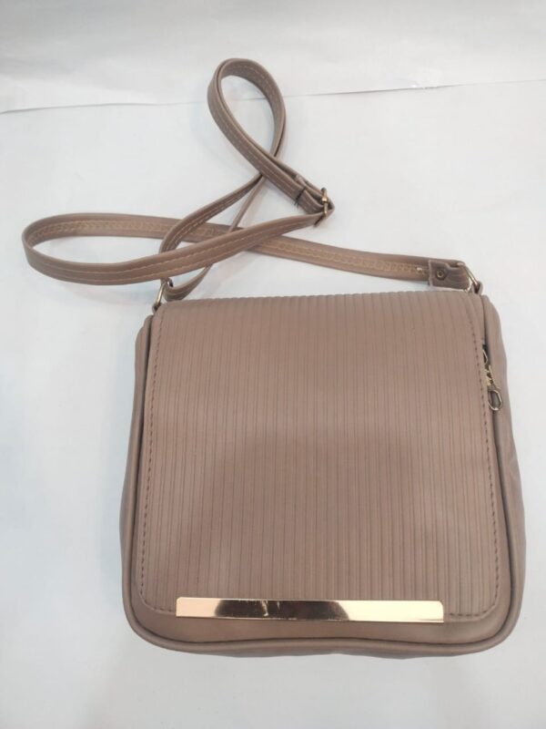 Beige Women Sling Bag Stylish Trendy PU Leather Sling Bag for Women with Adjustable Strap & Tassel