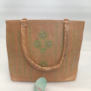 Buy Ecobirdz Women's Green flowers Tote Bag (Beige) at everneeds