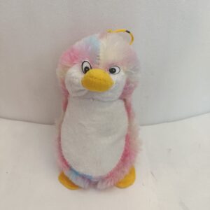 Toyingly Cute Rainbow fur penguin stuffed soft toy - 33 cm  (multicolor)