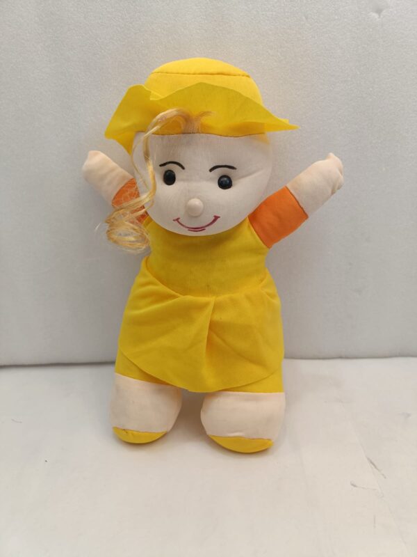 EVERNEEDS Gifts And Stationaries Soft Stuffy Cute Doll For Kids Small Yellow - 35 cm  (Yellow)
