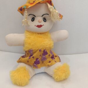 Stuffed Soft Far Doll for Baby Girl- YELLOW & PURPULE