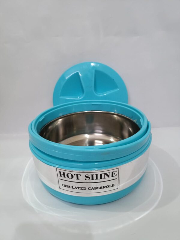 Insulated Inner Steel Casserole for Roti, 1700ml, blue | Hot Box for Kitchen | Hot Pot for Home | Chapati Box | Locks in The Cold & Heat for Long | Serving Bowl with Lid | - Image 2