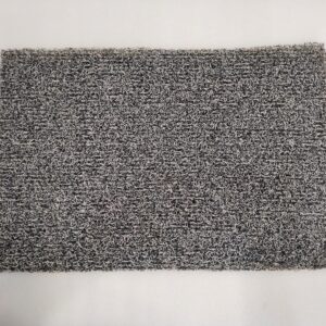 Double Shade Thread Rubber Anti Slip 1 Piece Door Mat 16" x24'' (Black & White)