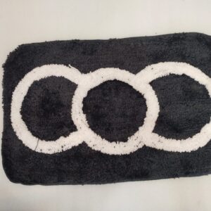 SOFT DOOR MAT COLOR*BLACK & WHITE RECTANGLE SHAPE