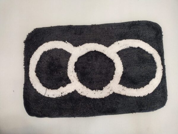 SOFT DOOR MAT COLOR*BLACK & WHITE RECTANGLE SHAPE