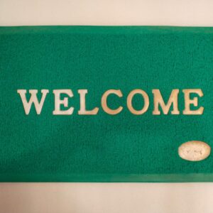 EVERNEEDS PVC Anti Slip Welcome Door Mat for Home Entrance, Office, Shop(Pack of 1 Pcs) (Green)