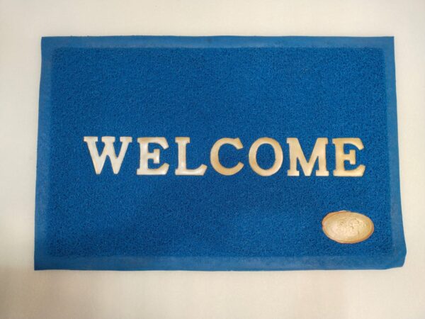 Home Stylish PVC (Polyvinyl Chloride) Door Mat  (Blue,)