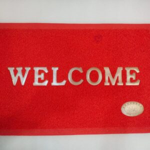 Welcome Plastic Door Mat  (Red, Medium, Pack of 1)