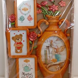 PHOTO FRAMES GOOD LOOKING FLOWER POT DESIGN COLOR *LIGHT BROWN