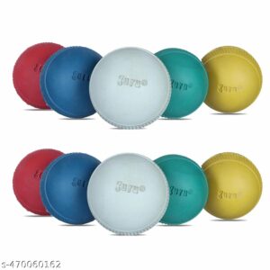 Cricket Ball, Cricket Rubber Ball Set, Rubber Cricket Ball 85g Weight Cricket Rubber Ball (Pack of 10, Multicolor)