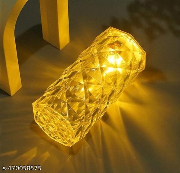 Crystal Diamond Table Lamp Color Changing, Touch Control Creative Rose LED Ambient Night Light, Modern Bedside lamp Home Candlelight Dinner Decoration