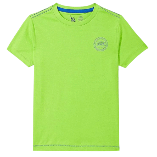 U.S. POLO ASSN. Boy's Ribbed Neck Cotton IKEA Regular Fit T-Shirt (Pack of 1)