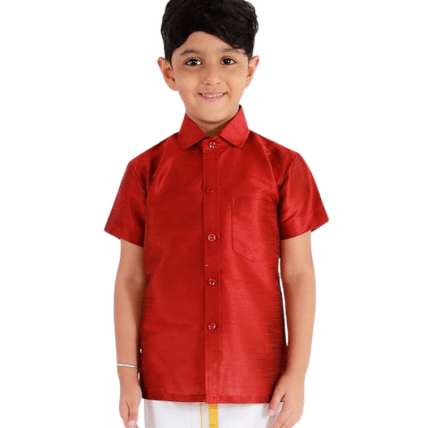 VASTRAMAY Boy's Regular Fit Shirt