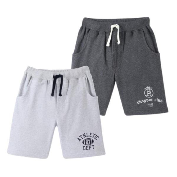 chopper club Boys Shorts in a Pack of 2 Fleece Shorts Regular Fit