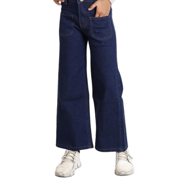 ADBUCKS Stretchable Denim Fabric High Rise Stylish Front Pocket Jeans for Girls