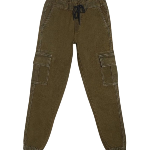 Urbano Juniors Boy's Regular Fit Washed Denim Cargo Jogger Jeans
