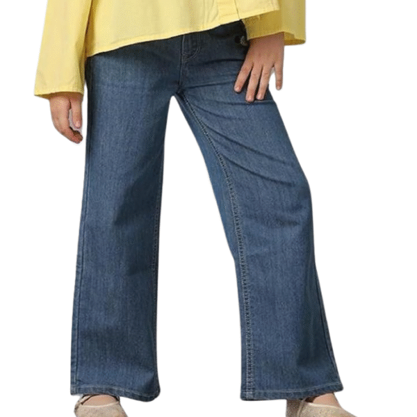 ADBUCKS Stretchable Denim Fabric High Rise Straight Fit Jeans for Girls