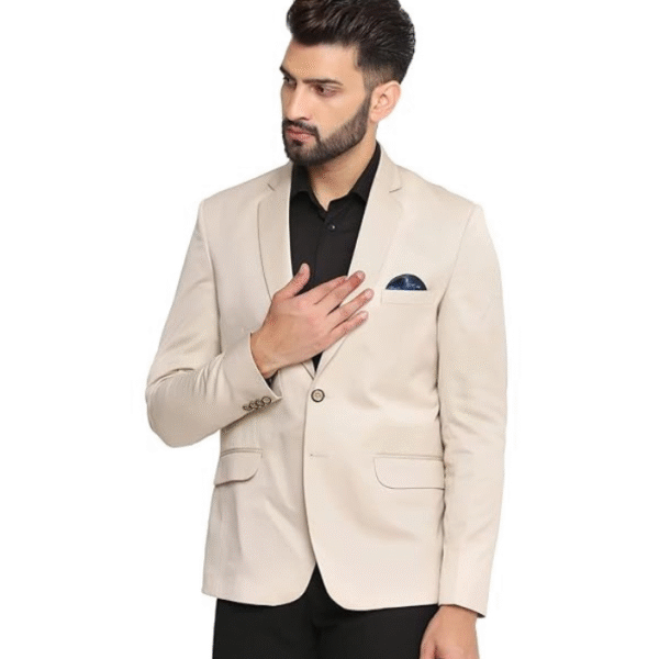 TAHVO Men's Single Breasted Regular Fit Blazer for Occasion, Weddings, Party
