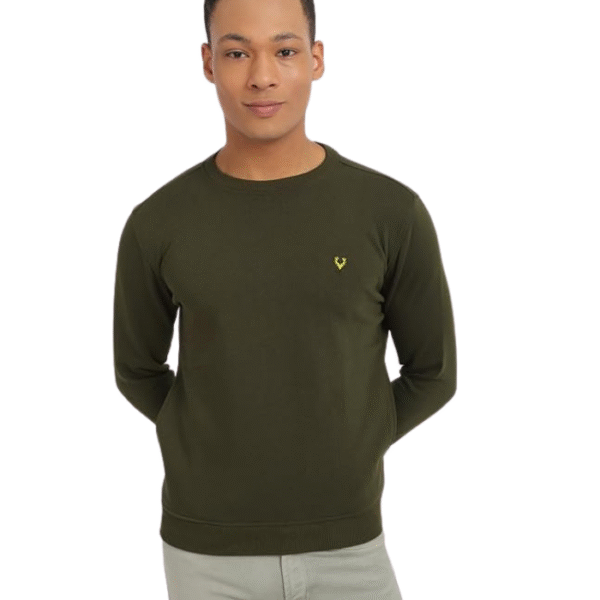 Allen Solly Men's Cotton Blend Casual Crew Neck Sweatshirt