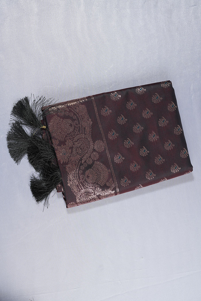 CHANDERI COTTON-Brown-Saree-img-01