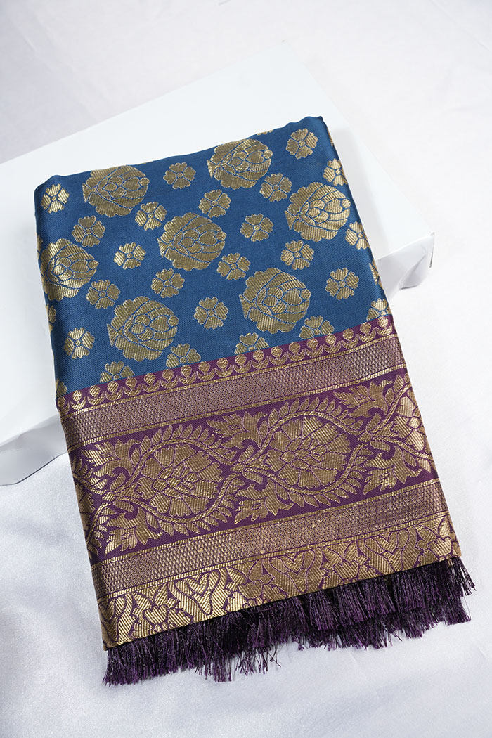 PAPER COTTON-blue-Saree-img-01